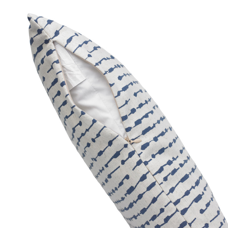 Coussin Banco, Bleu, 12 po x 24 po