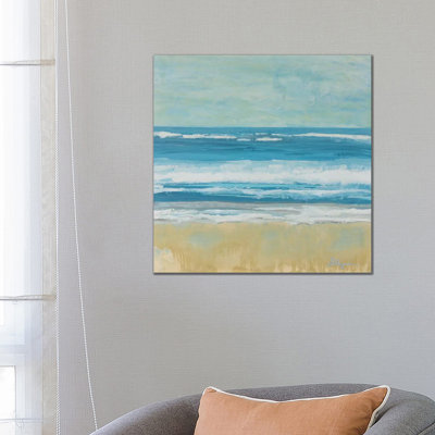 Puddle Beach by Dlynn Roll - Wrapped Canvas Painting