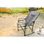 Chaise de réalisateur de camping portative robuste - surdimensionnée grise avec table d'appoint pour pique-nique, plage, pêche sur la pelouse, pêche, pique-nique-479513182