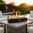 28-Inch Propane Outdoor Fire Pit, 40000BTU Patio Fire Pit, Wind-Resistant Firepits, Durable Iron Stylish Design