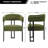 Upholstered Velvet Dining Armchair - 18.1" Seat Height Kitchen Side Chairs-133258484-113257060