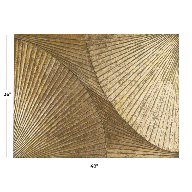 Brieuc Modern Abstract Wall Decor, Gold