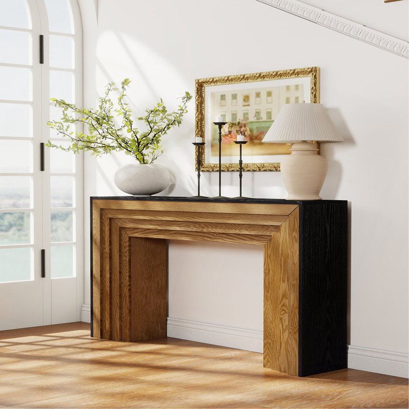 Console 47 po en bois moderne, table d'entrée, table de canapé - Design rustique et contemporain