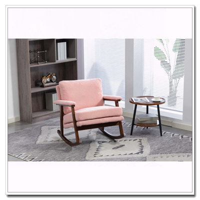 Chaise d'appoint moderne, chaise berçante avec structure en bois