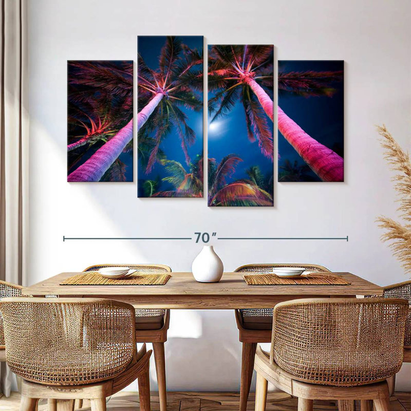 Harnek Neon Beach Palms, 42" H x 68" W