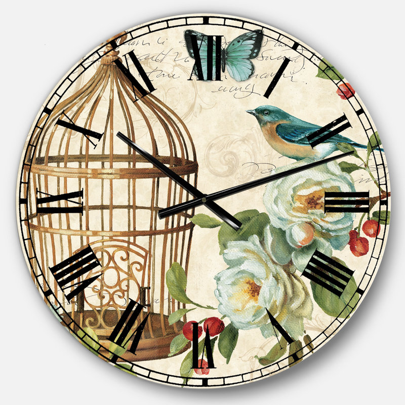 Horloge murale florale et botanique, Moyen