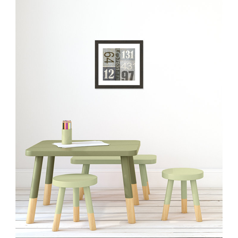 Art numérique encadré, H 16 po x l 16 po x P 0,6 po, Encadré plat à grain de bois noir
