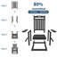 Chaise berçante d'extérieur surdimensionnée en PEHD avec pied de lit-2129591468
