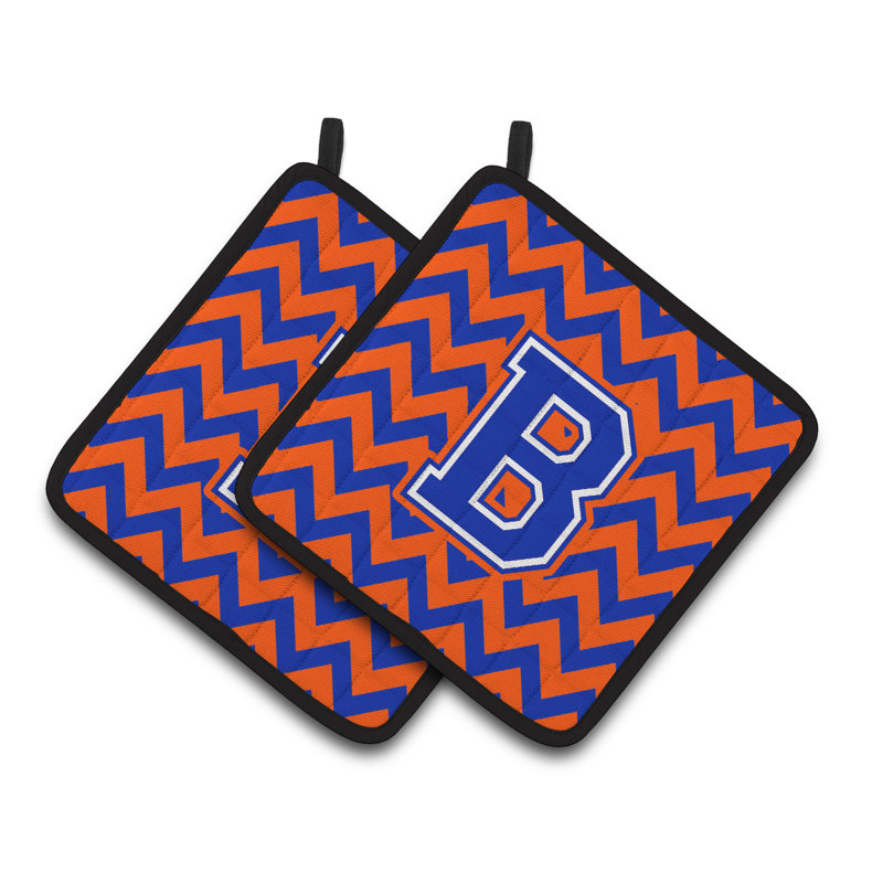 Poignée à chevrons, Orange/bleu, B