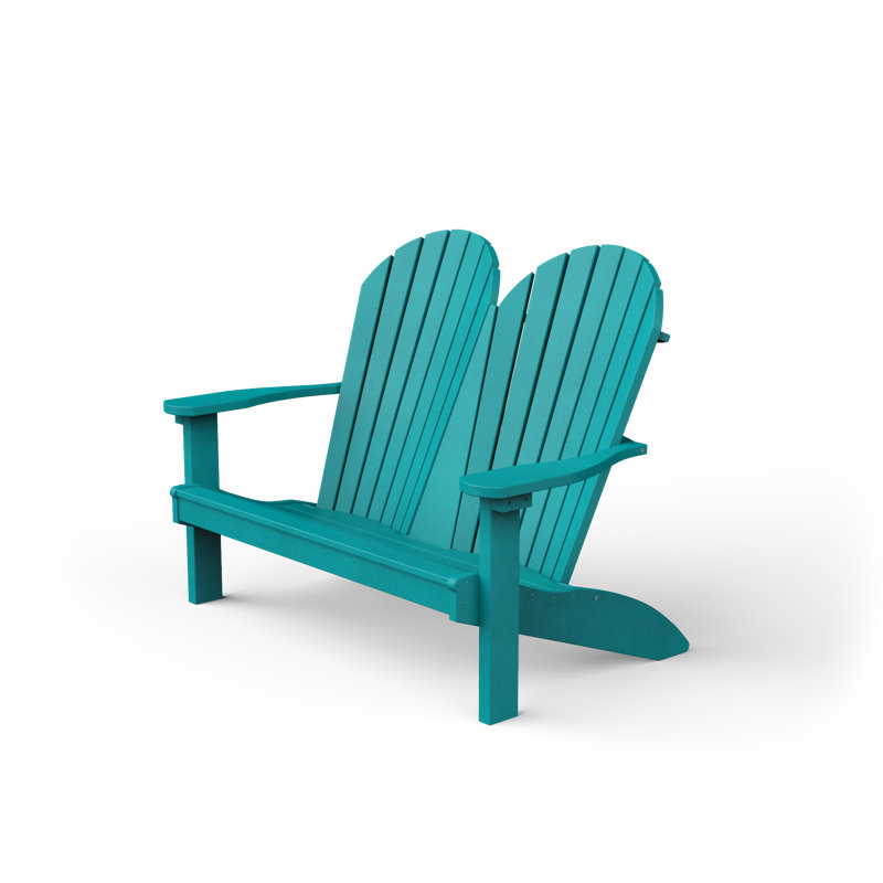 Banc de jardin en plastique Wisby, Bleu Aruba