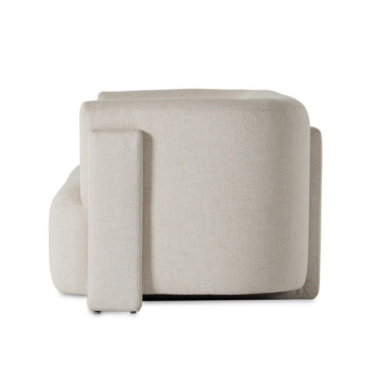 Hartley 95" Sofa, Dove Crescent Rayon/Viscose