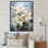 Beige et jaune Pure Lily Beauty Whispers, reproduction d'art sur toile