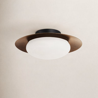 Haines Single Light Glass LED Flush Mount