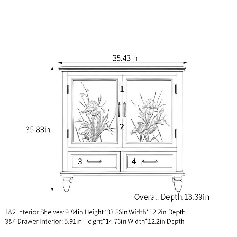 Armoire pastorale peinte