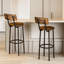 Valeriane 2PC Bar Stools with Backrest