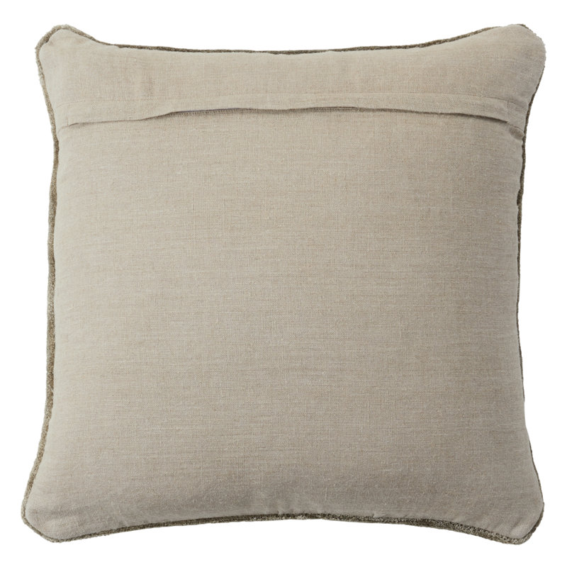 Coussin Jaipur Living Illumine, Taupe, Carré 24 po, Polyester