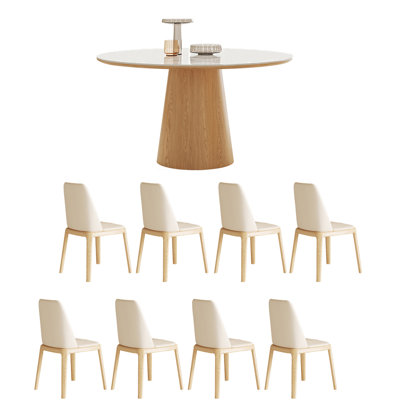 Small household round dining table and chairs