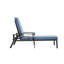 Chaise longue en fonte croisée en aluminium avec roulettes réglables bleues, taille de paquet 41,73 x 24,41 x 12,99 po, poids de 40,79 lb, et une option, dimensions