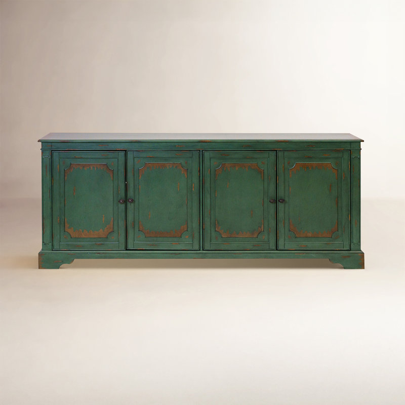 Daisetta 65'' Media Console, Green, 32"H x 80"W x 16"D