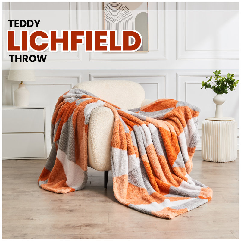 Standard Throw Blanket, 200cm W x 240cm L, Rust