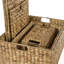 Assortiment traditionnel de paniers en fer et jacinthe tissés à la main (ensemble de 10)-98403669