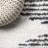 Collenn Diamond Stripe Geometric Shag White/Gray Rug-1647584395