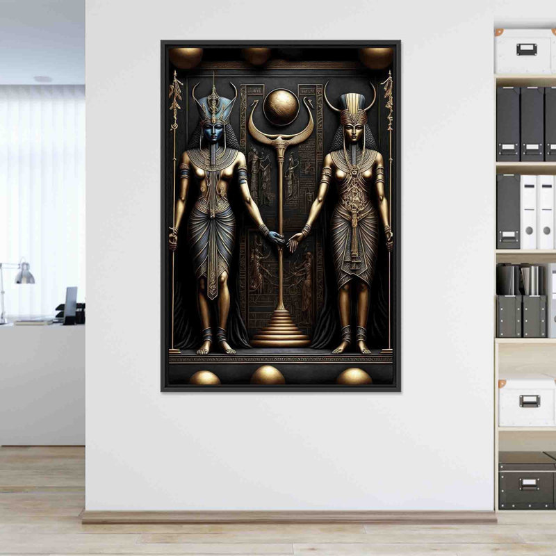 Art sur toile Anubis: impression de décor égyptien moderne, œuvre d'art murale élégante, 1P