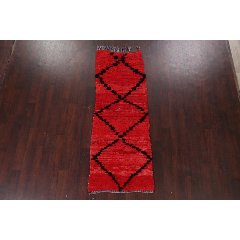 Tapis de couloir marocain oriental noué à la main 3 x 7