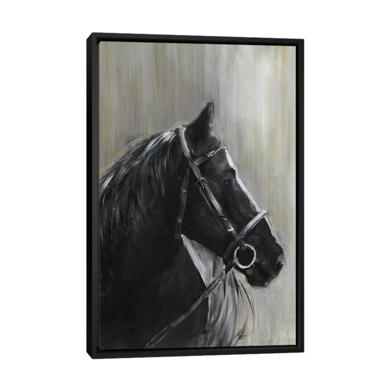 «Midnight Thunder» par Sally Swatland - reproduction d'art, H 48 po x l 32 po x P 1,5 po, Black Framed, Pas de tapis