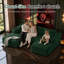 Canapé d'angle de 108 po sans dossier pour salon, canapé modulaire moderne Cloud avec assise profonde, canapé-lit rembourré avec 2 poufs, canapés pliants convertibles, aucun assemblage (vert)-25350583