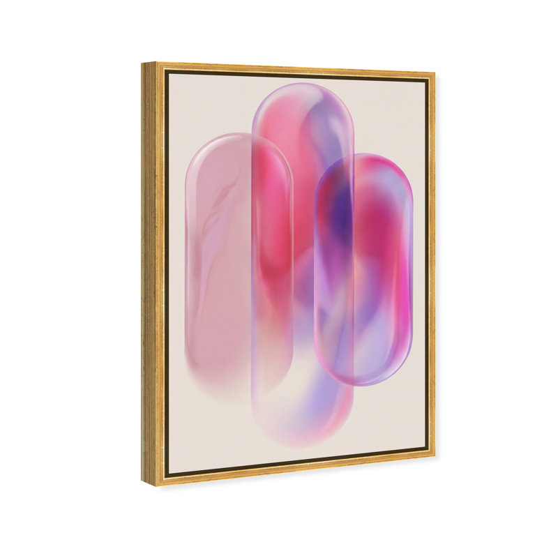 Pink Topaz Gradient Print by Oliver Gal, 16"H x 11"W, Gold Floater Frame