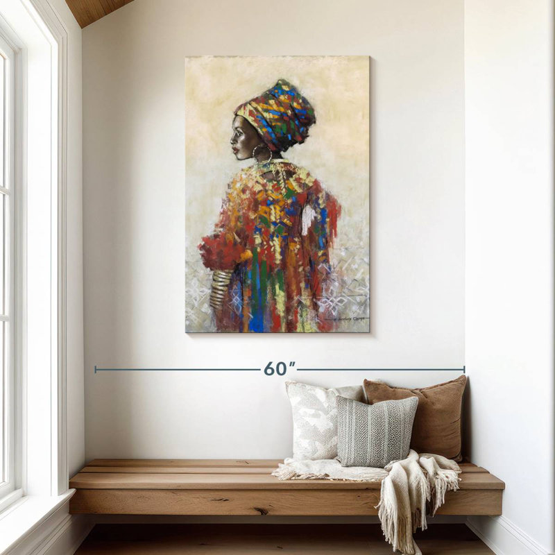Leisha célébrant la beauté II, H 45 po x l 30 po
