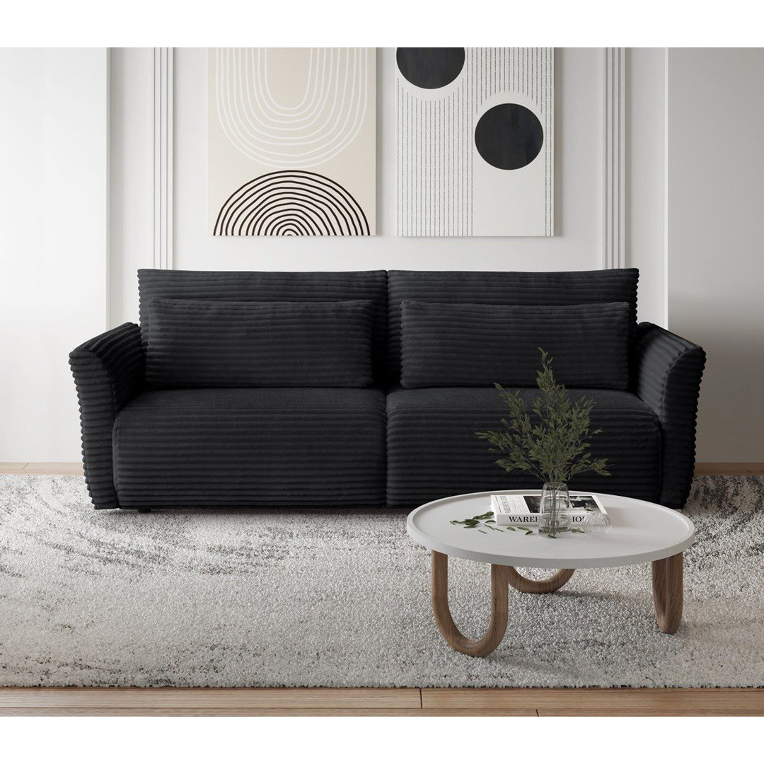 3-Sitzer Cord Schlafsofa Neils mit bettkasten