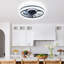 Ventilateur de plafond avec lumières RVB RVB, ventilateur de plafond à profil bas Fandelier de 19 po, intensité variable 3000K-6000K et ventilateur de plafond à DEL encastré moderne avec télécommande pour chambre à coucher-850728921