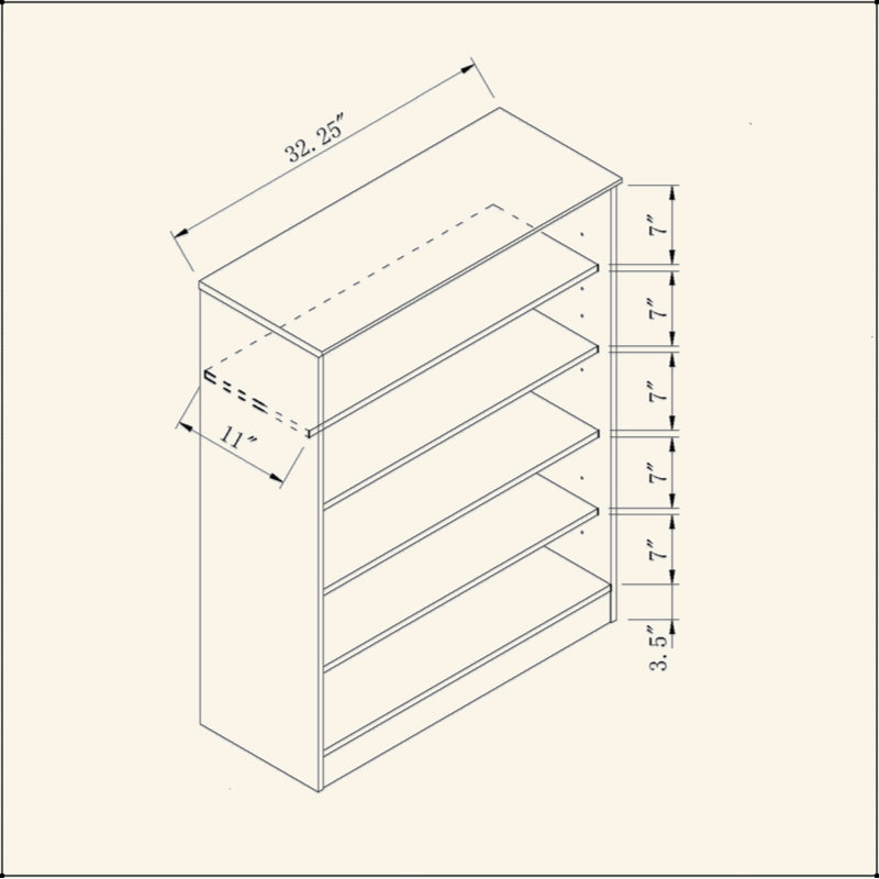 Armoire à chaussures / rangement avec deux portes et cinq tablettes - blanc