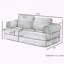 Canapé-lit convertible pliant avec velours côtelé et coussins - sans assemblage-95928112