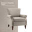 Zellig Traditional Wooden Upholstered Accent Chair-1429651852