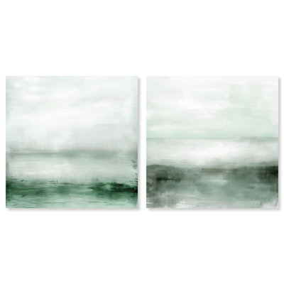 Mirrored Glow Set Canvas Set of 2 Abstract Art Sets by 
