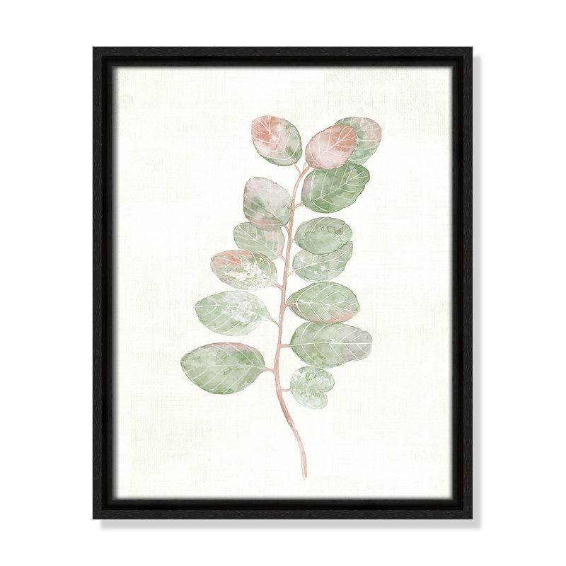 «Florida Leaves II», reproduction d'art, H 15,5 po x l 12,5 po x P 2 po, Toile avec cadre espresso
