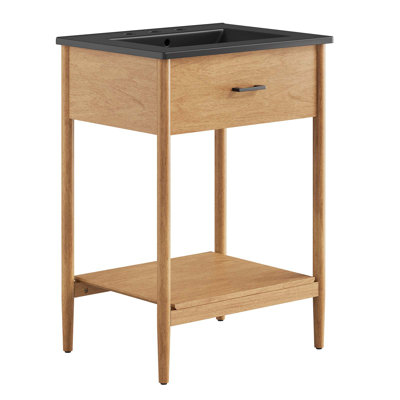 Meuble-lavabo simple 24 po avec plateau en céramique Modway Zaire