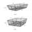 S/2 Rectangular Iron Trays,Black