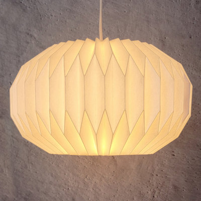 Abat-jour suspendu ovale en papier H 9 po x l 14 po LAMP SHADES