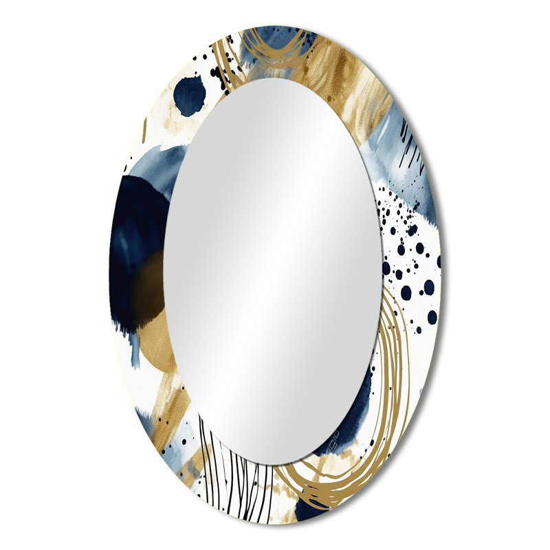 Larkson - Miroir abstrait en métal, 36 po x 24 po