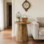 Table basse en bois, petite table de bout, table d'appoint, table de lecture ronde