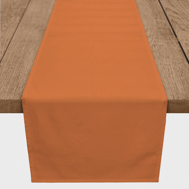 Costantina Rectangle Polyester Table Runner, 16" D x 90" L, Orange