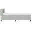  Lit sommier tapissier avec matelas noir 39,4 x 78,7 po