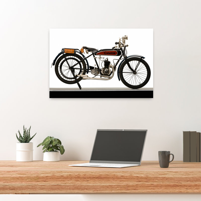 1924 Le Grimpeur 125Cc Moto Legere, paysage abstrait classique, art mural, H 16 po x l 24 po