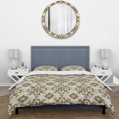 Ensemble de housse de couette beige et noir