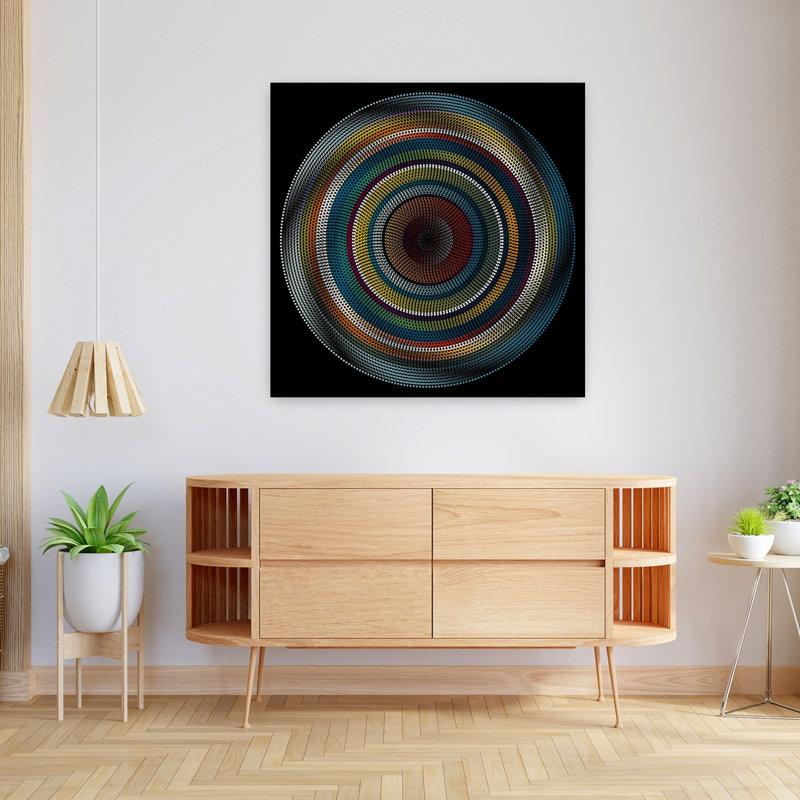 Art contemporain, art élégant, coloré et audacieux, H 36 po x l 36 po