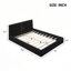 Grand lit plateforme tapissier, noir-649386559